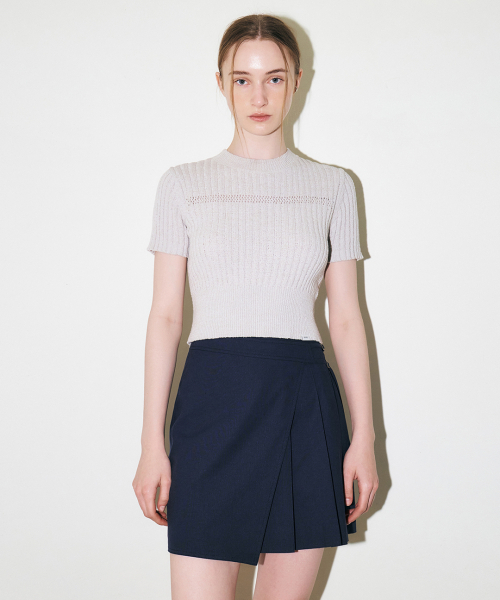 ARTID(アルティーダ)の「プリーツラップスカート_NAVY(スカート・レディース・ネイビー・SMALL/MEDIUM)」の3枚目の写真
