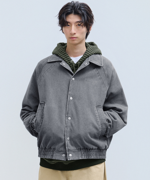 F.ILLUMINATE(フィルミネイト)の「ラグランカラー デニムジャケット-グレー(ブルゾン・レディース・その他・SMALL/MEDIUM/LARGE)」の4枚目の写真