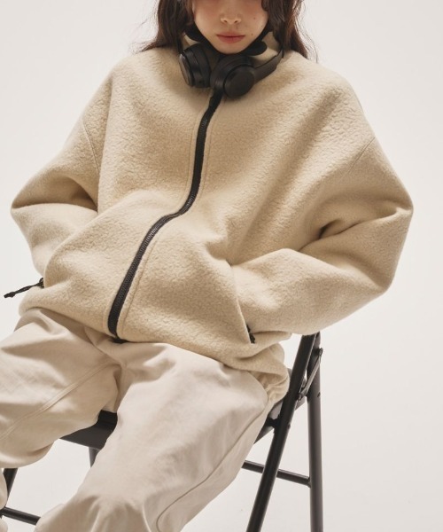 TODAYFUL（トゥデイフル）の「TODAYFUL Wool Boa Zip Jacket 12520205（その他アウター・レディース・グレー/オフホワイト・38/36）」の14枚目の写真