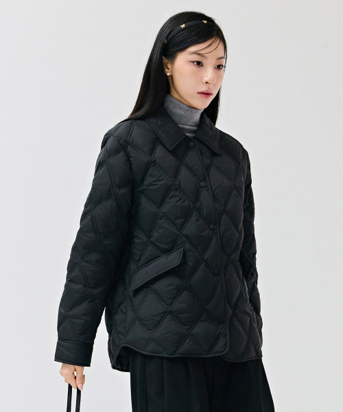 CHASECULT(チェイスカルト)の「女性 軽量ダウン カラー ジャンパー-DFZG4752C03(ダウンジャケット/コート・レディース・ブラック・85/90)」の5枚目の写真