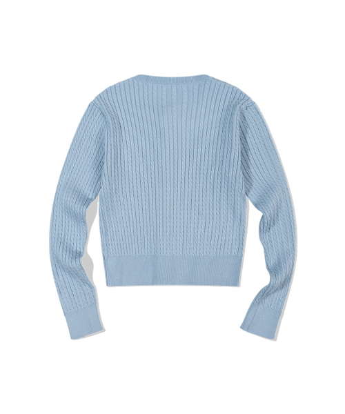 MOAA（モア）の「ケーブルボタンアップカーディガン(SKY BLUE)（カーディガン/ボレロ・レディース・その他・SMALL/MEDIUM）」の3枚目の写真