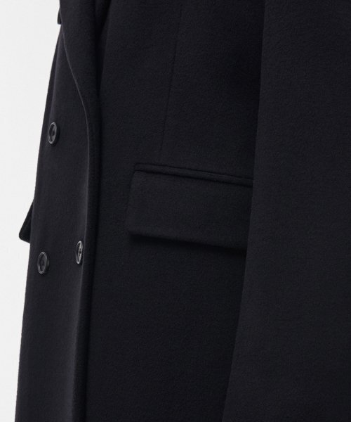 MUSINSA STANDARD WOMAN（ムシンサスタンダードウーマン）の「レディースカシミアブレンドダブルチェスターロングコート[ブラック]（チェスターコート・レディース・その他・SMALL/MEDIUM/LARGE/X-SMALL）」の6枚目の写真