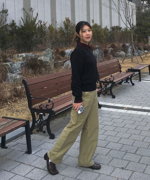MUSINSA STANDARD WOMAN（ムシンサスタンダードウーマン）の「レディースカシミアブレンドダブルチェスターロングコート[ブラック]（チェスターコート・レディース・その他・SMALL/MEDIUM/LARGE/X-SMALL）」の13枚目の写真