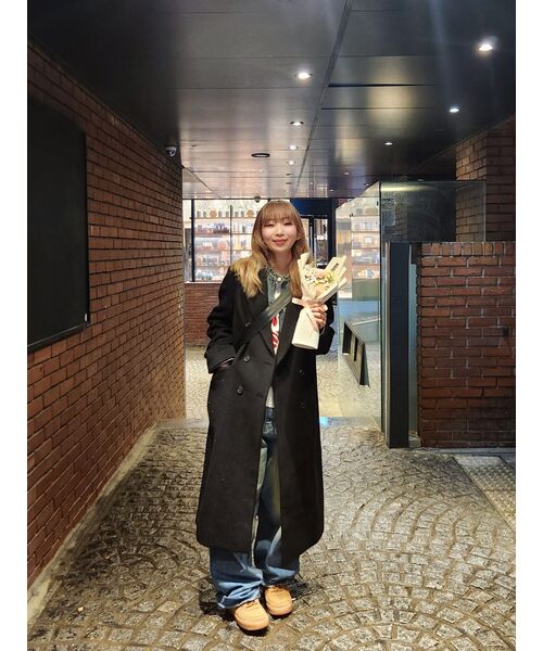 MUSINSA STANDARD WOMAN（ムシンサスタンダードウーマン）の「レディースカシミアブレンドダブルチェスターロングコート[ブラック]（チェスターコート・レディース・その他・SMALL/MEDIUM/LARGE/X-SMALL）」の16枚目の写真