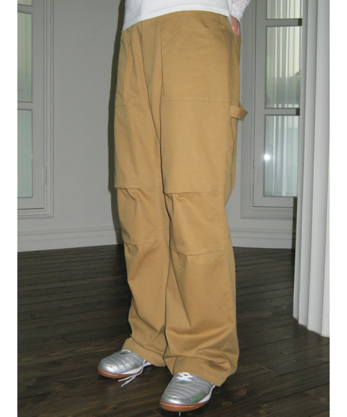 SINOON（シヌーン）の「OUT-POCKET CARPENTER PANTS (OLIVE BEIGE)（その他パンツ・レディース・オリーブ・SMALL/MEDIUM）」の3枚目の写真