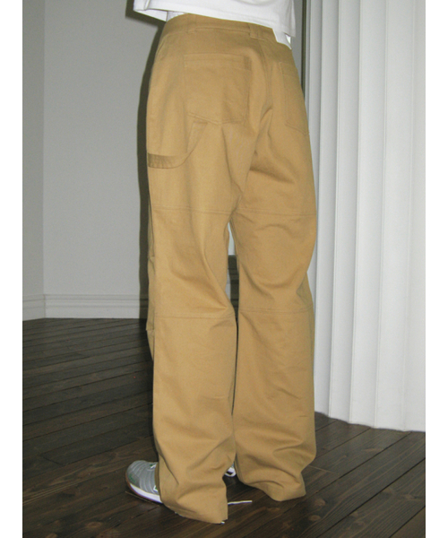 SINOON（シヌーン）の「OUT-POCKET CARPENTER PANTS (OLIVE BEIGE)（その他パンツ・レディース・オリーブ・SMALL/MEDIUM）」の4枚目の写真