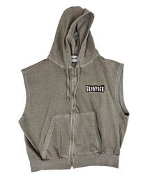 SK8ER ROCK（スケーターロック）の「Pigment Hood Zip-up Vest Stone beige（ベスト）」
