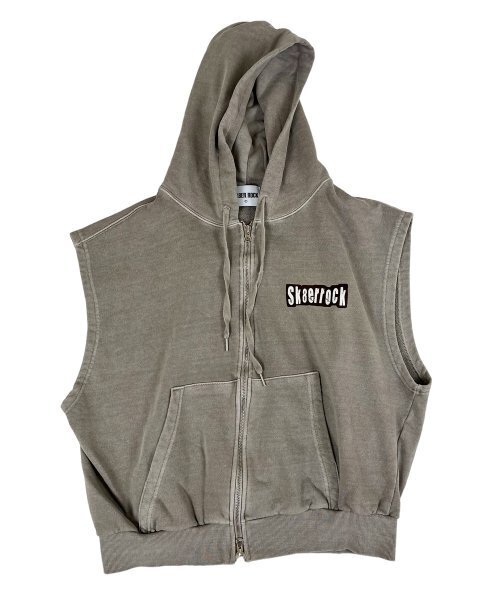 SK8ER ROCK(スケーターロック)の「Pigment Hood Zip-up Vest Stone beige(ベスト・レディース・その他・FREE)」の1枚目の写真