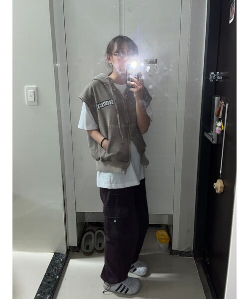 SK8ER ROCK(スケーターロック)の「Pigment Hood Zip-up Vest Stone beige(ベスト・レディース・その他・FREE)」の9枚目の写真