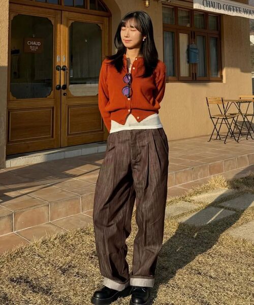 XERO（ゼロ）の「Clean Denim Deep Two Tuck Vertical Pants [Brown]（デニムパンツ・メンズ・その他・SMALL/X-LARGE/LARGE/MEDIUM）」の7枚目の写真