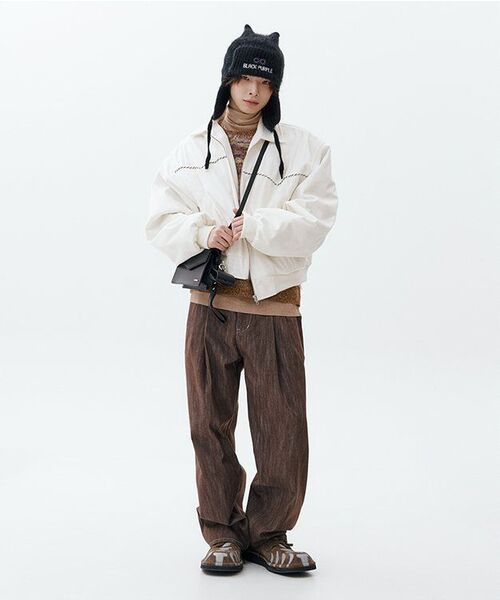 XERO（ゼロ）の「Clean Denim Deep Two Tuck Vertical Pants [Brown]（デニムパンツ・メンズ・その他・SMALL/X-LARGE/LARGE/MEDIUM）」の8枚目の写真
