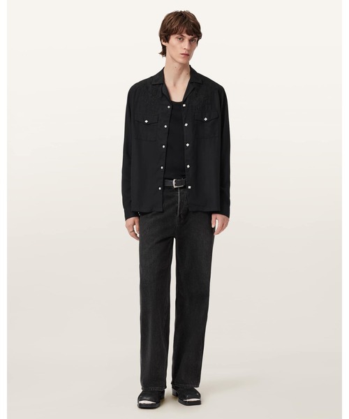 ALLSAINTS(オールセインツ)の「AKAN LONG SLEEVE EMBROIDERED SHIRT | AKAN 長袖 刺繍 シャツ(シャツ/ブラウス・メンズ・ブラック系その他・S/M/XS)」の5枚目の写真
