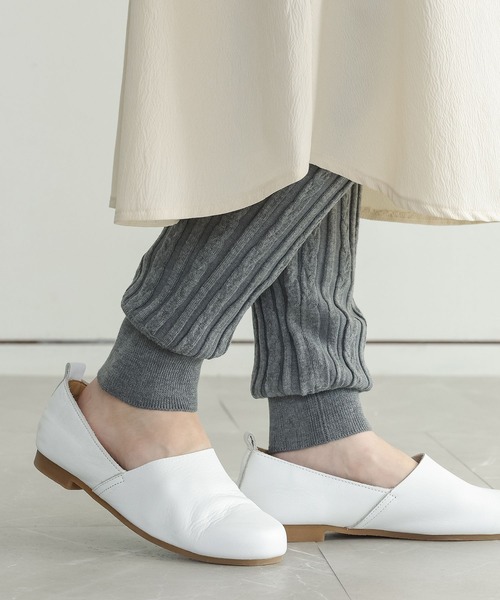 n'OrLABEL（ノアールレーベル）の「『ケーブルニットレギンス』（レギンス/スパッツ・レディース・杢グレー/ブラック・1/2）」の4枚目の写真