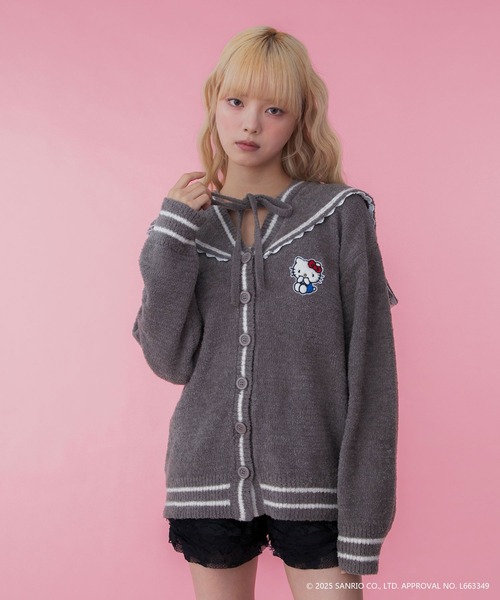 セール】【HELLO KITTY】ハローキティコラボ もこもこニット セーラー