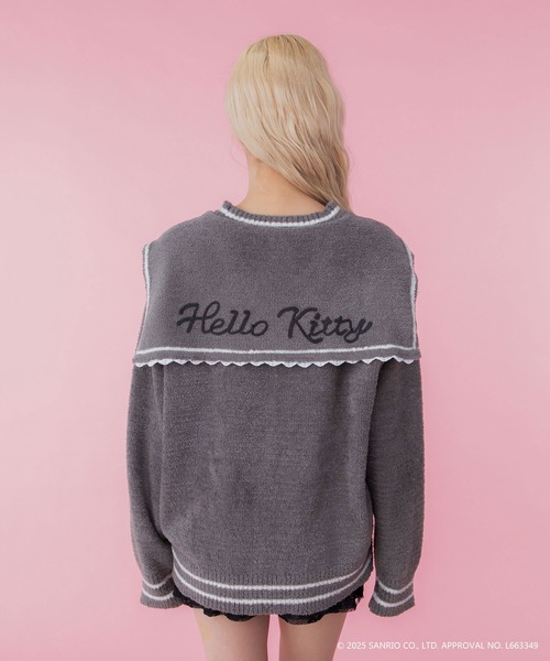 sanrio(サンリオ)の「【HELLO KITTY】ハローキティコラボ もこもこニット セーラーカーディガン(カーディガン/ボレロ・レディース・ホワイト/グレー・FREE)」の22枚目の写真