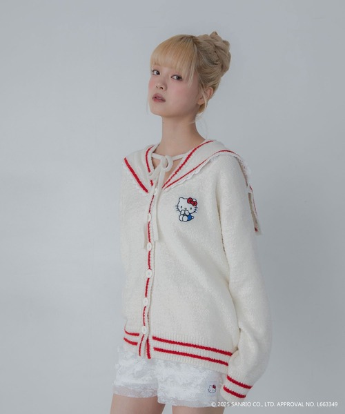 HELLO KITTY】ハローキティコラボ もこもこニット セーラー