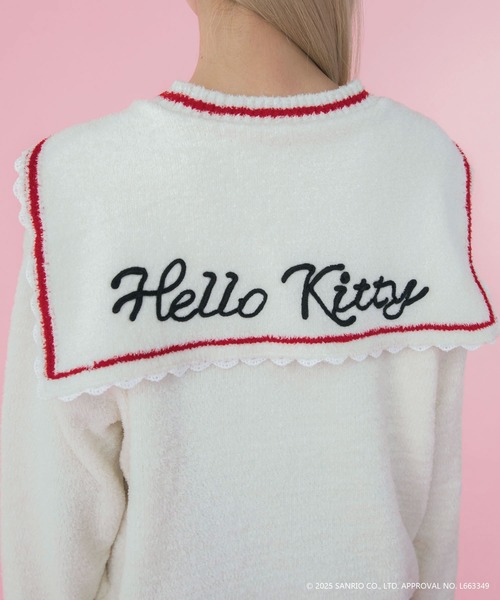 sanrio(サンリオ)の「【HELLO KITTY】ハローキティコラボ もこもこニット セーラーカーディガン(カーディガン/ボレロ・レディース・ホワイト/グレー・FREE)」の14枚目の写真