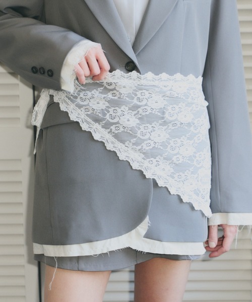 idem（イデム）の「idem big lace scarf  / マルチウェイビッグレーススカーフ（ストール/ショール・レディース・ホワイト・FREE）」の10枚目の写真