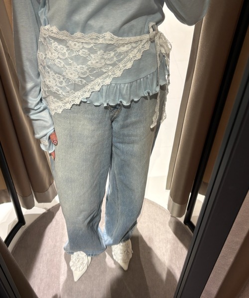 idem（イデム）の「idem big lace scarf  / マルチウェイビッグレーススカーフ（ストール/ショール・レディース・ホワイト・FREE）」の17枚目の写真