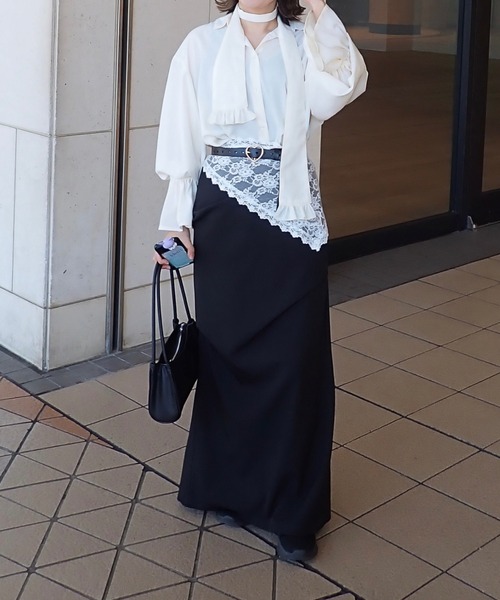 idem（イデム）の「idem big lace scarf  / マルチウェイビッグレーススカーフ（ストール/ショール・レディース・ホワイト・FREE）」の20枚目の写真