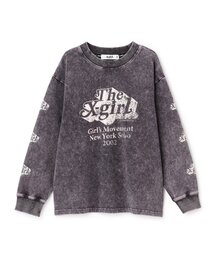 X-girl Stages | ピグメントロゴ長袖Tシャツ(Tシャツ/カットソー)