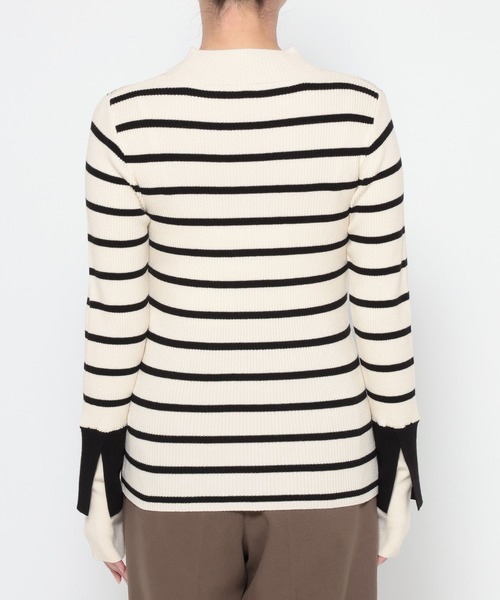 mysty woman(ミスティウーマン)の「袖レイヤード配色ニット 636274(ニット/セーター・レディース・グレー/ブラック系その他/アイボリー/ブラック・FREE)」の17枚目の写真