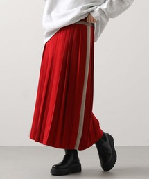 Liyoca | ウール混サイドラインプリーツニット(スカート)