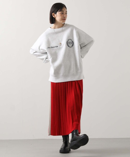Liyoca（リヨカ）の「ウール混サイドラインプリーツニット（スカート・レディース・レッド/グレー・FREE）」の20枚目の写真
