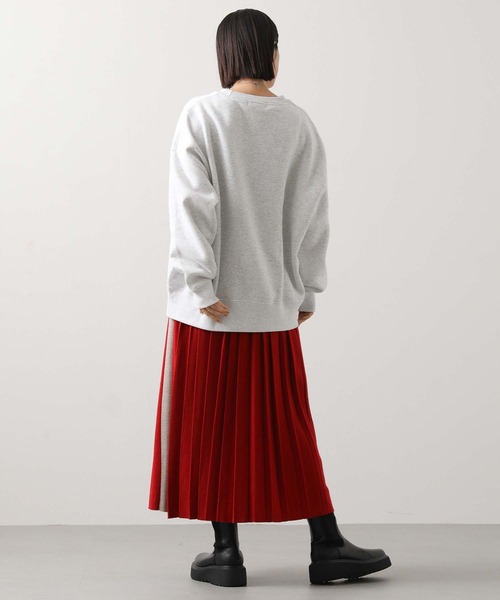 Liyoca（リヨカ）の「ウール混サイドラインプリーツニット（スカート・レディース・レッド/グレー・FREE）」の22枚目の写真