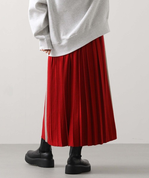Liyoca（リヨカ）の「ウール混サイドラインプリーツニット（スカート・レディース・レッド/グレー・FREE）」の19枚目の写真