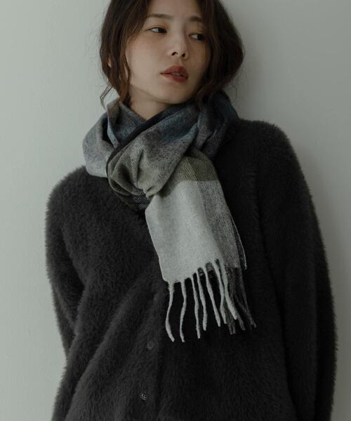 URBAN RESEARCH Sonny Label（アーバンリサーチサニーレーベル）の「ブロックチェックストール（ストール/ショール・レディース・グレー系その他/ブラウン系その他/ベージュ系その他・ONE）」の16枚目の写真