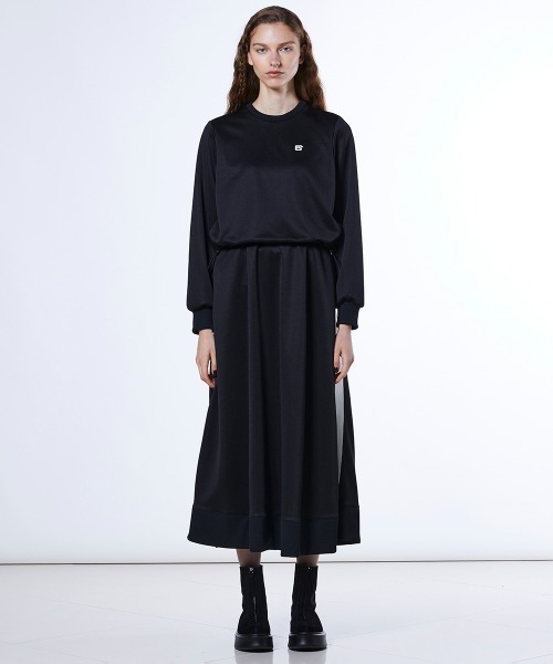 DOUBLE STANDARD CLOTHING（ダブルスタンダードクロージング）の「ブライトキング トラックレイヤードワンピース（ワンピース・レディース・カーキ/ブラック・36/38）」の2枚目の写真