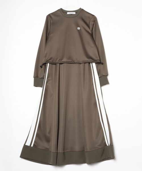 DOUBLE STANDARD CLOTHING（ダブルスタンダードクロージング）の「ブライトキング トラックレイヤードワンピース（ワンピース・レディース・カーキ/ブラック・36/38）」の20枚目の写真