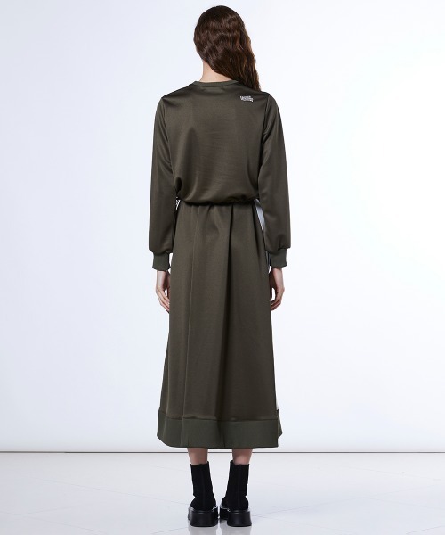 DOUBLE STANDARD CLOTHING（ダブルスタンダードクロージング）の「ブライトキング トラックレイヤードワンピース（ワンピース・レディース・カーキ/ブラック・36/38）」の5枚目の写真