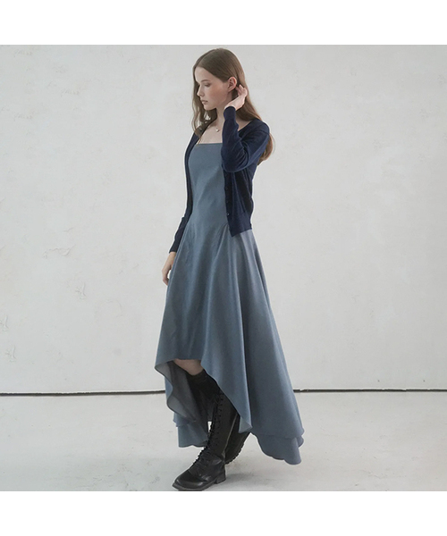 Vivacious(ビバシャス)の「Sleeveless Maxi Dress - 3COL(ワンピース・レディース・チャコール/ブルー・SMALL/MEDIUM)」の1枚目の写真