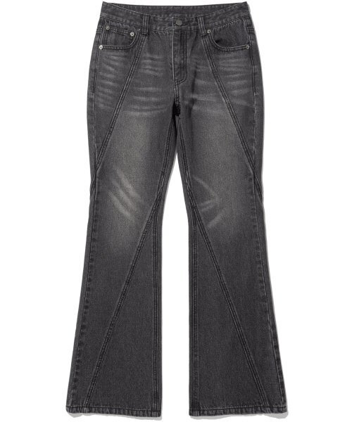 NOT4NERD（ノットフォーナード）の「W Curved Dirty Wash Bootscut Denim Pants - Black（デニムパンツ・レディース・その他・LARGE/MEDIUM/SMALL）」の2枚目の写真