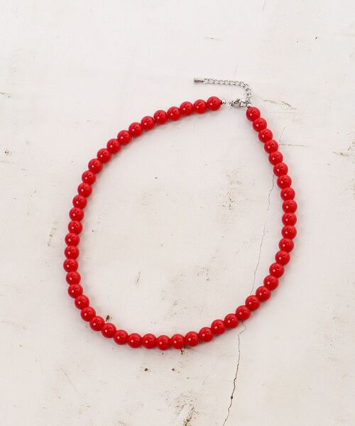 le.coeur blanc（ルクールブラン）の「O ビーズネックレス（ネックレス・レディース・レッド/ブラック・FREE）」の14枚目の写真