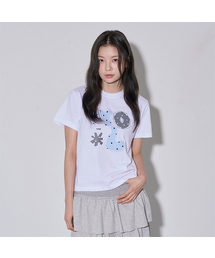 o.m.l ロゴ 半袖Tシャツ ホワイト