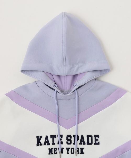 kate spade new york kids（ケイトスペードニューヨーク）の「ロゴラインフーディ（パーカー・キッズ・ラベンダー/ベージュ・160cm/140cm/130cm/120cm/150cm）」の4枚目の写真
