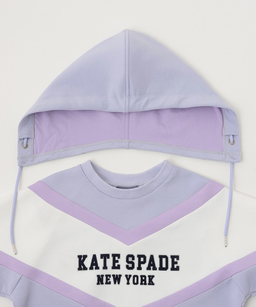 kate spade new york kids（ケイトスペードニューヨーク）の「ロゴラインフーディ（パーカー・キッズ・ラベンダー/ベージュ・160cm/140cm/130cm/120cm/150cm）」の5枚目の写真