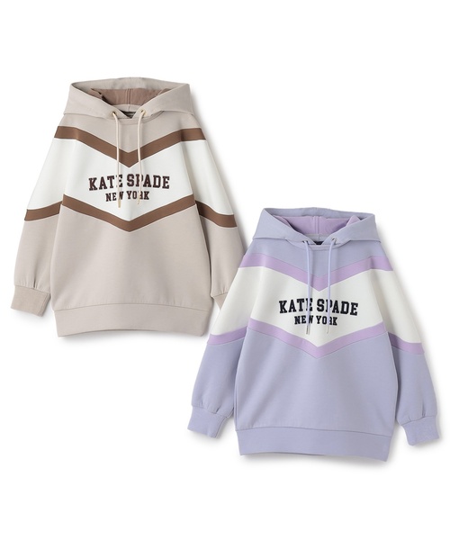 kate spade new york kids（ケイトスペードニューヨーク）の「ロゴラインフーディ（パーカー・キッズ・ラベンダー/ベージュ・160cm/140cm/130cm/120cm/150cm）」の9枚目の写真