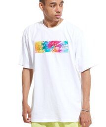 LAB C.R. ビッグタイダイボックス半袖Tシャツ ホワイト