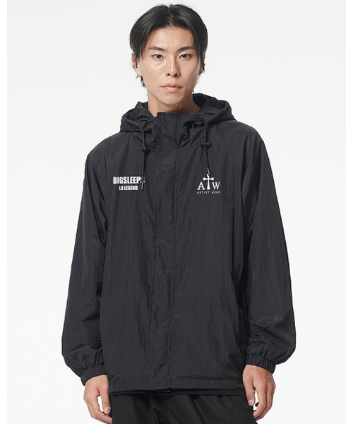 ARTISTWEAR（アーティストウェア）の「[ATW x BIG SLEEPS] LAレジェンド フードパーカー（ナイロンジャケット・レディース・ブラック・MEDIUM/LARGE/X-LARGE/XX-LARGE）」の2枚目の写真