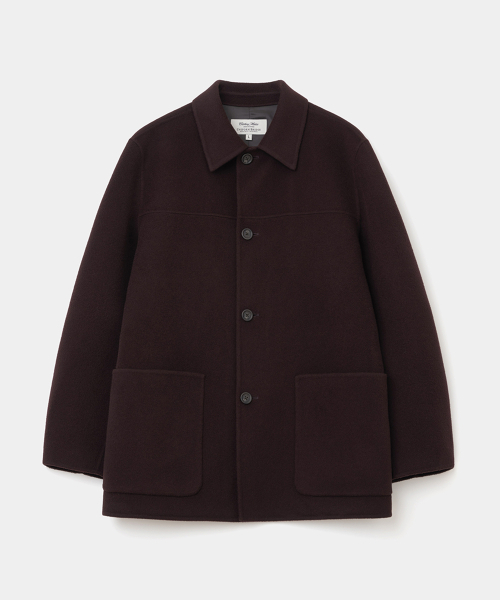 UNIFORM BRIDGE(ユニフォームブリッジ)の「cashmere blend handmade car coat wine(チェスターコート・メンズ・その他・MEDIUM/LARGE/X-LARGE/XX-LARGE)」の1枚目の写真