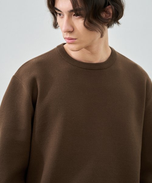 DRAW FIT（ドローフィット）の「ソフトエッセンシャルラウンドニット[BROWN]（ニット/セーター・メンズ・その他・LARGE/MEDIUM/X-LARGE）」の2枚目の写真