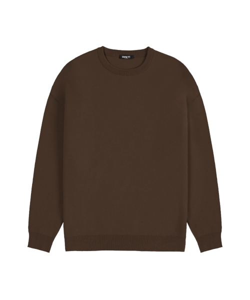 DRAW FIT（ドローフィット）の「ソフトエッセンシャルラウンドニット[BROWN]（ニット/セーター・メンズ・その他・LARGE/MEDIUM/X-LARGE）」の3枚目の写真