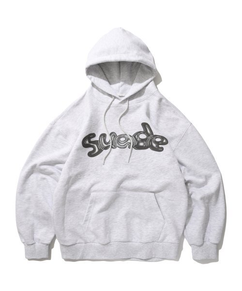 BALLOON SUADE LOGO HOODIE [MELANGE GRAY]