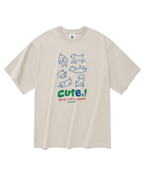 RADINEO(ラディネオ)の「キュート半袖Tシャツベージュ(Tシャツ/カットソー・メンズ・その他・SMALL/MEDIUM/LARGE/X-LARGE)」の1枚目の写真