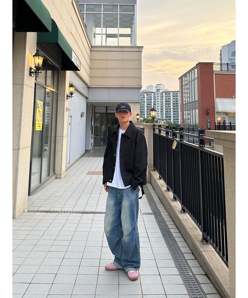 WEST GRAND BOULEVARD(ウエストグランドブルバード)の「ヒドゥンボタンソフトコットントラッカージャケット ブラック(デニムジャケット・メンズ・その他・LARGE/MEDIUM/X-LARGE)」の5枚目の写真
