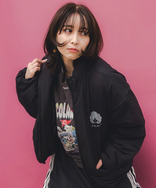 ScoLar（スカラー）の「153736：2デザイン展開シンサレート中綿ブルゾン（テーラードジャケット・レディース・グリーン/ブラック・M）」の15枚目の写真